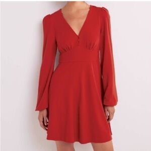 BODEN fitted waist, long sleeve midi, 14, EUC